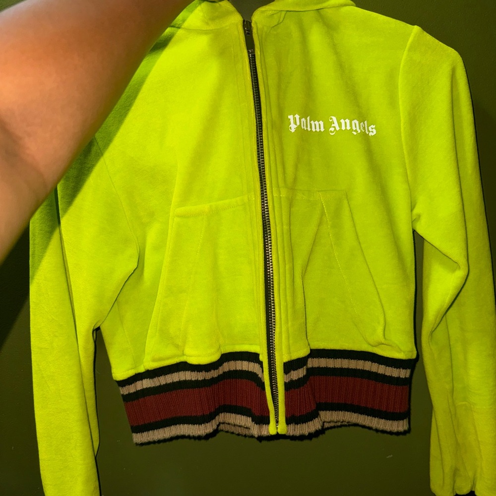Palm Angels Women's Vibrant Lime Bomber Jacket